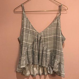 Flowy Plaid Tank Top